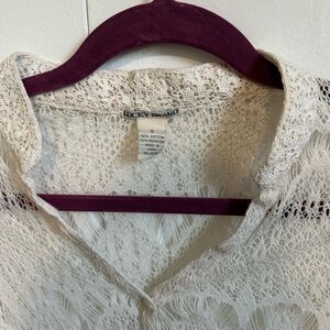 Lucky Brand White Lace Blouse